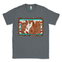Charcoal Heather leopard serape cowhide  leather background Classic Tee - AdoDesignShop