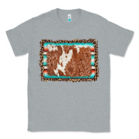 Heather Grey leopard serape cowhide  leather background Classic Tee - AdoDesignShop