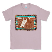 Lilac leopard serape cowhide  leather background Classic Tee - AdoDesignShop