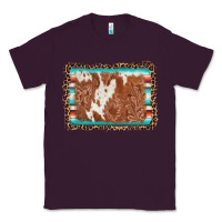 Plum leopard serape cowhide  leather background Classic Tee - AdoDesignShop