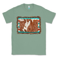 Sage leopard serape cowhide  leather background Classic Tee - AdoDesignShop