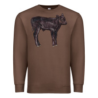 Chestnut Black Angus Calf Illustrations Premium Sweatshirt - LillyAllenDesigns