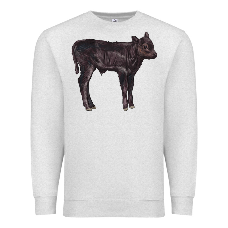 Black Angus Calf Illustrations Premium Sweatshirt by LillyAllenDesigns | Teevron