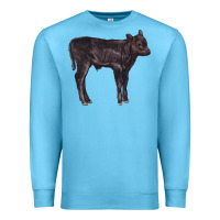 Ocean Blue Black Angus Calf Illustrations Premium Sweatshirt - LillyAllenDesigns