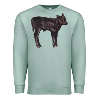 Seafoam Black Angus Calf Illustrations Premium Sweatshirt - LillyAllenDesigns