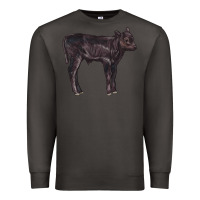 Smoke Black Angus Calf Illustrations Premium Sweatshirt - LillyAllenDesigns