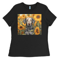 Black dalmatian Ladies Tee - Unal Design