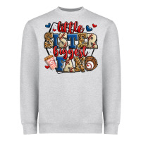 Heather Grey little sister biggest fan baseball Heavyweight Sweatshirt - Jasminsmagicworld