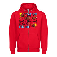 Red if god can make a bugs butt light up Zipper Hoodie - MaliasSmallBusiness