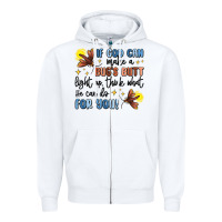 White if god can make a bugs butt light up Zipper Hoodie - MaliasSmallBusiness