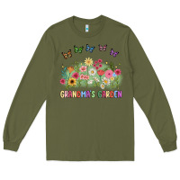 Army Green grandma garden birth month flower Long Sleeve Tee - JahusDesignShop