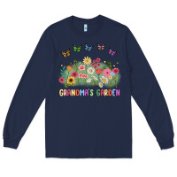 Navy grandma garden birth month flower Long Sleeve Tee - JahusDesignShop