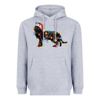 Heather Grey christmas bombay cat Heavyweight Hoodie - LillyAllenDesigns