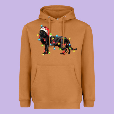 Christmas Bombay Cat Heavyweight Hoodie Designed By Lillyallendesigns