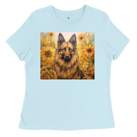 Baby Blue german shepherd Ladies Tee - Unal Design