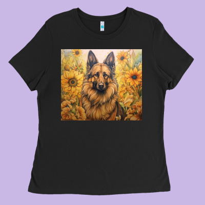 German Shepherd Ladies Tee Designed By Unal Design
