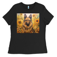 Black german shepherd Ladies Tee - Unal Design