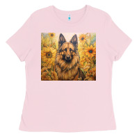 Bubblegum Pink german shepherd Ladies Tee - Unal Design