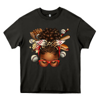 Asphalt baseball afro messy bun Heavy Core Tee - texasbilliewilder