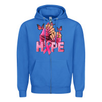 True Royal Hope Breast Cancer Caucasian hand nails Zipper Hoodie - NancyCooperArtShop