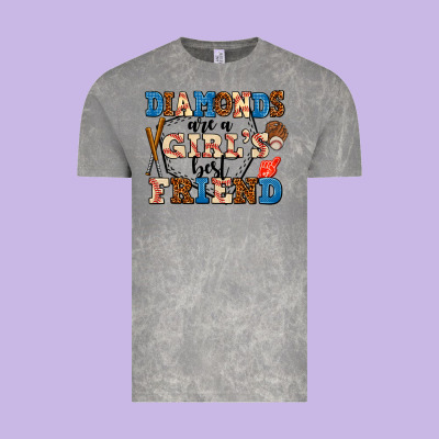 Diamonds Are A Girl's Best Friend Vintage Tee Designed By Adodesignshop