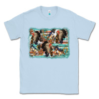 Dusty Blue indian western background Classic Tee - AdoDesignShop