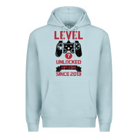 Blue Mist Kids Level 7 Unlocked Awesome Since 2013 Premium Hoodie - Bettercallsaul
