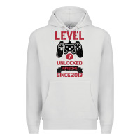 Dove Grey Kids Level 7 Unlocked Awesome Since 2013 Premium Hoodie - Bettercallsaul