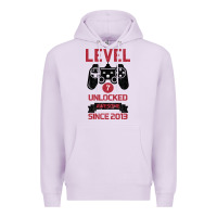 Lilac Kids Level 7 Unlocked Awesome Since 2013 Premium Hoodie - Bettercallsaul