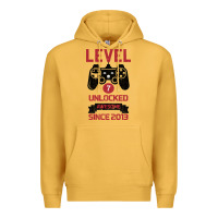 Mustard Kids Level 7 Unlocked Awesome Since 2013 Premium Hoodie - Bettercallsaul