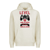 Oatmeal Heather Kids Level 7 Unlocked Awesome Since 2013 Premium Hoodie - Bettercallsaul