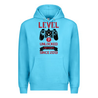 Ocean Blue Kids Level 7 Unlocked Awesome Since 2013 Premium Hoodie - Bettercallsaul