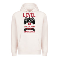 Pale Pink Kids Level 7 Unlocked Awesome Since 2013 Premium Hoodie - Bettercallsaul