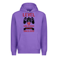 Purple Kids Level 7 Unlocked Awesome Since 2013 Premium Hoodie - Bettercallsaul