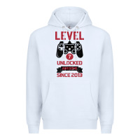 White Kids Level 7 Unlocked Awesome Since 2013 Premium Hoodie - Bettercallsaul