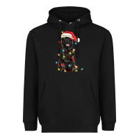 Black christmas newfoundland dog Heavyweight Hoodie - LillyAllenDesigns