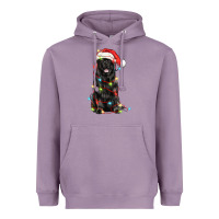 Lavender christmas newfoundland dog Heavyweight Hoodie - LillyAllenDesigns