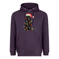 Plum christmas newfoundland dog Heavyweight Hoodie - LillyAllenDesigns