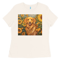 Bone golden retriever Ladies Tee - Unal Design