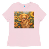 Bubblegum Pink golden retriever Ladies Tee - Unal Design