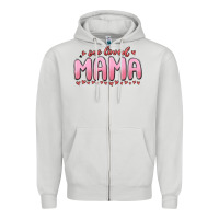 Dove Grey one loved mama Zipper Hoodie - MaliasSmallBusiness