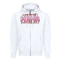 White one loved mama Zipper Hoodie - MaliasSmallBusiness