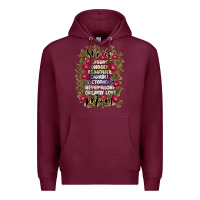 Burgundy she is mom Premium Hoodie - JahusDesignShop