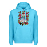 Ocean Blue she is mom Premium Hoodie - JahusDesignShop