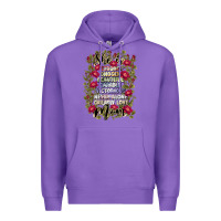 Purple she is mom Premium Hoodie - JahusDesignShop