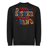 Black little sister biggest fan american football Heavyweight Sweatshirt - Jasminsmagicworld