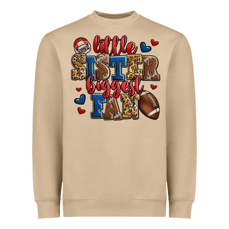 Little Sister Biggest Fan American Football Heavyweight Sweatshirt by Jasminsmagicworld | Teevron