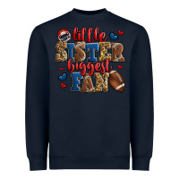 Navy little sister biggest fan american football Heavyweight Sweatshirt - Jasminsmagicworld