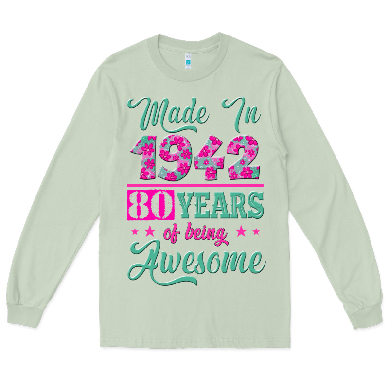Made In 1942, 80 Years Of Being Awesome Kopya Long Sleeve Tee by Jasminsmagicworld | Teevron