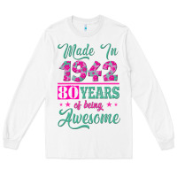 White made in 1942, 80 years of being awesome kopya Long Sleeve Tee - Jasminsmagicworld
